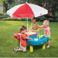 Детская песочница столик с зонтом Гавань